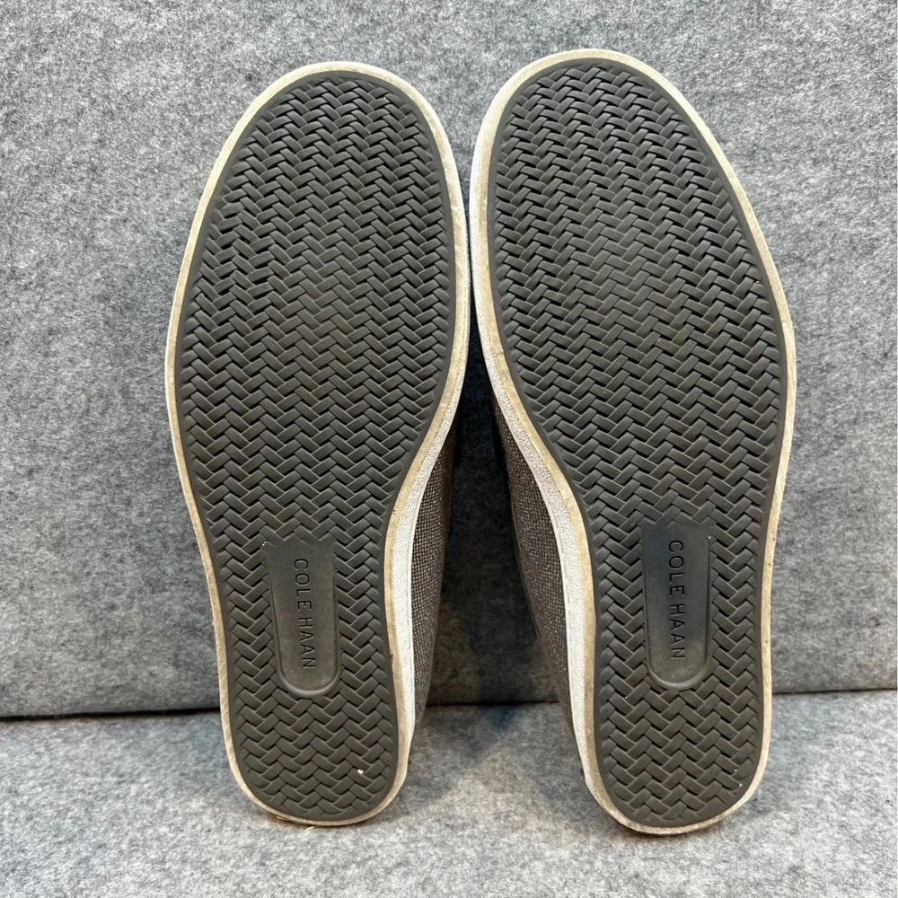 Cole Haan Pinch Maine Classic Loafers Men's Gray Canvas Leather Penny Loafers 10